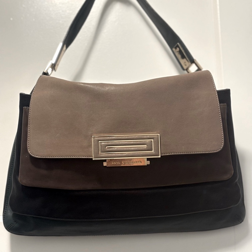 Anya Hindmarch Tri-Color Leather Shoulder Bag